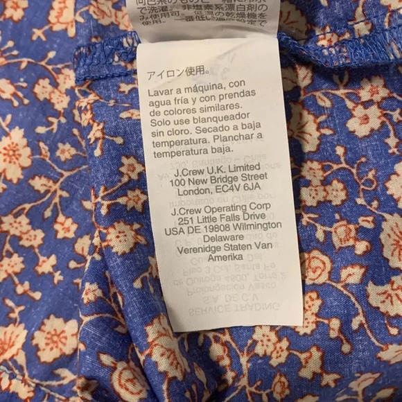 MADEWELL NWOT V-Neck Puff Sleeve Top in Summer Vines Hermitage Blue - Picture 8 of 10